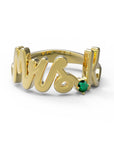 K / Yellow Gold / Emerald