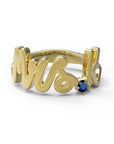 K / Yellow Gold / Sapphire