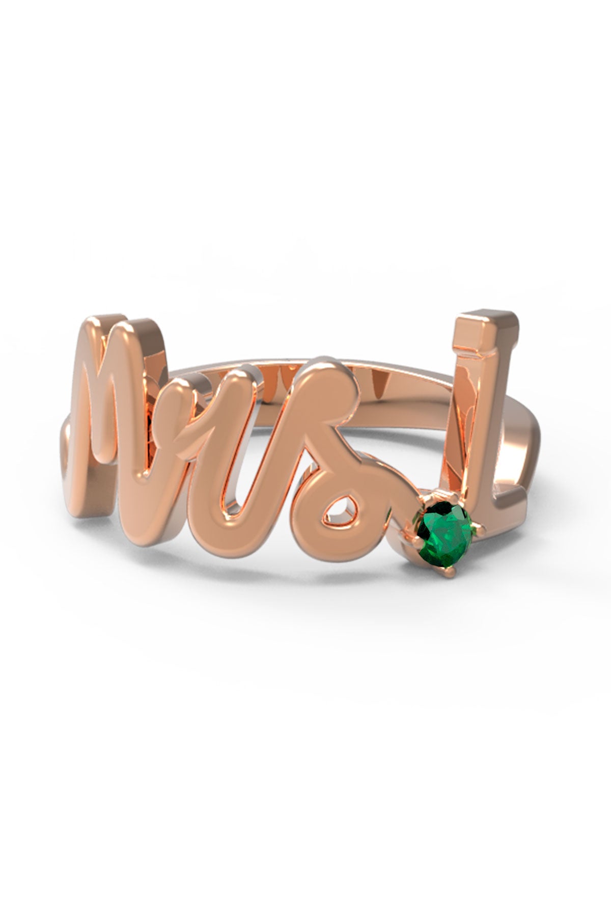 L / Rose Gold / Emerald
