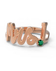 L / Rose Gold / Emerald