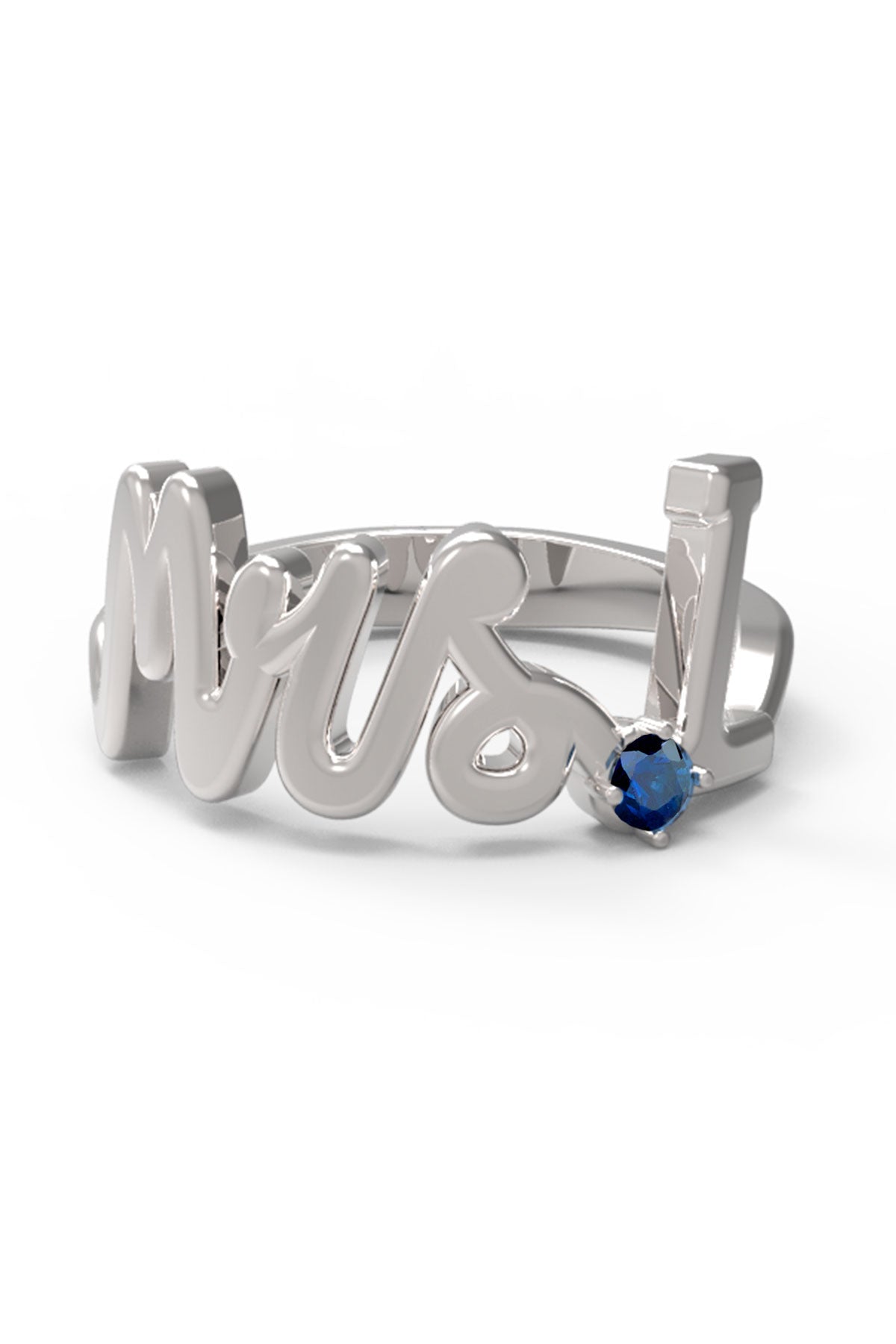 L / White Gold / Sapphire
