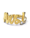 L / Yellow Gold / White Diamond