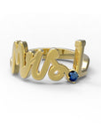 L / Yellow Gold / Sapphire