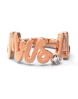 M / Rose Gold / White Diamond