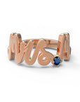 M / Rose Gold / Sapphire