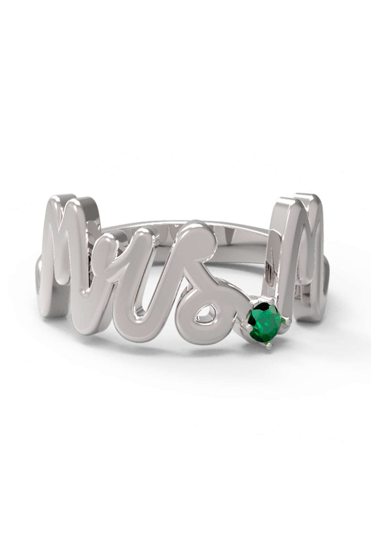 M / White Gold / Emerald