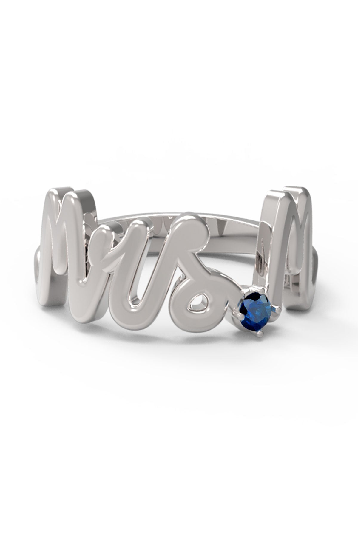 M / White Gold / Sapphire