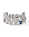 M / White Gold / Sapphire