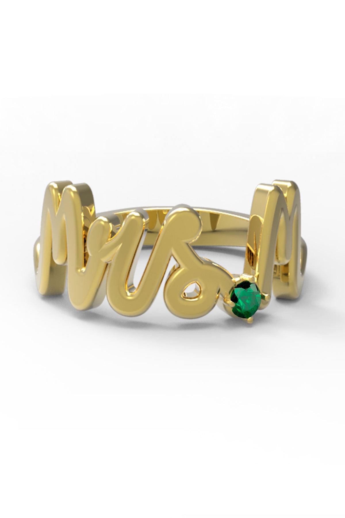 M / Yellow Gold / Emerald