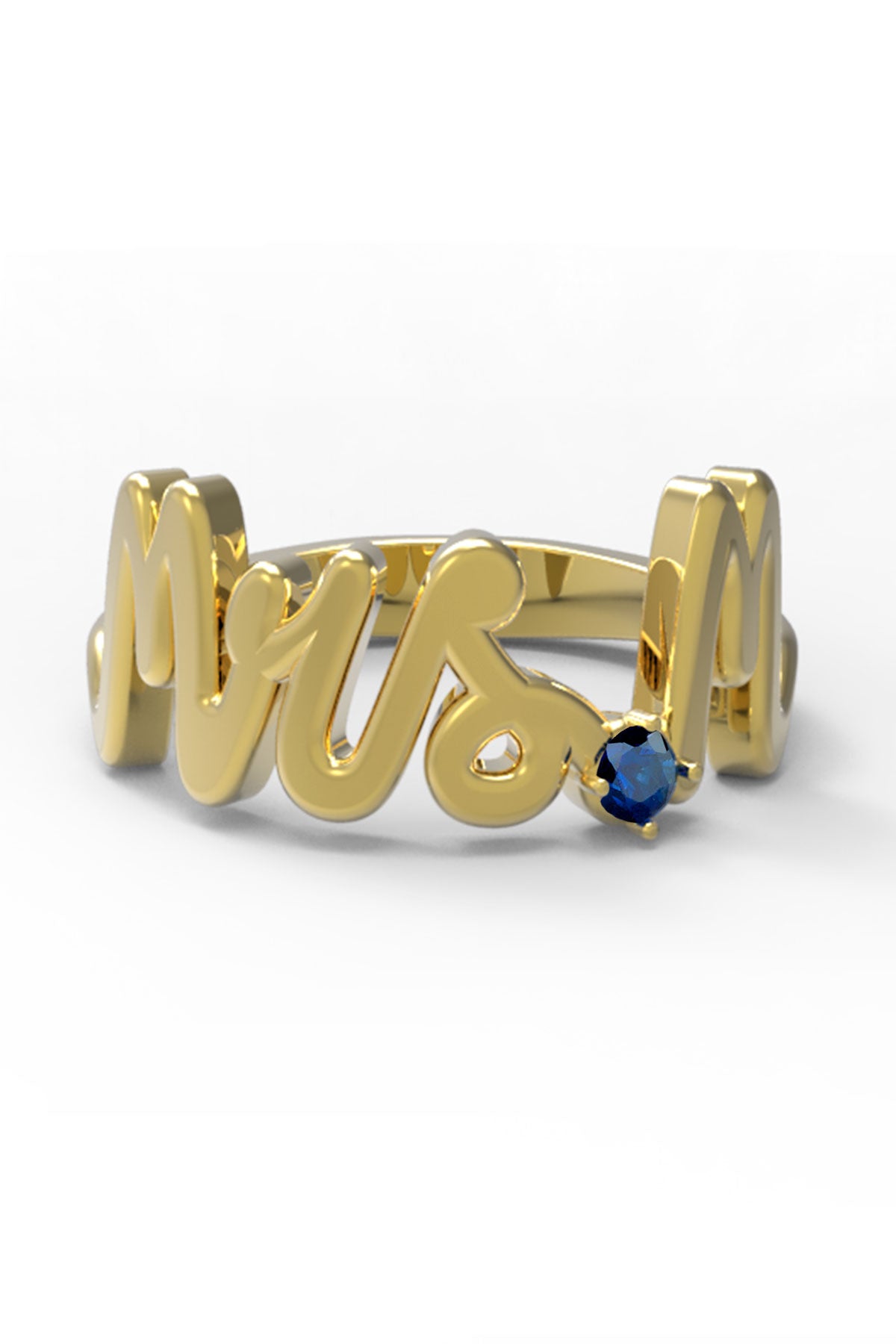 M / Yellow Gold / Sapphire