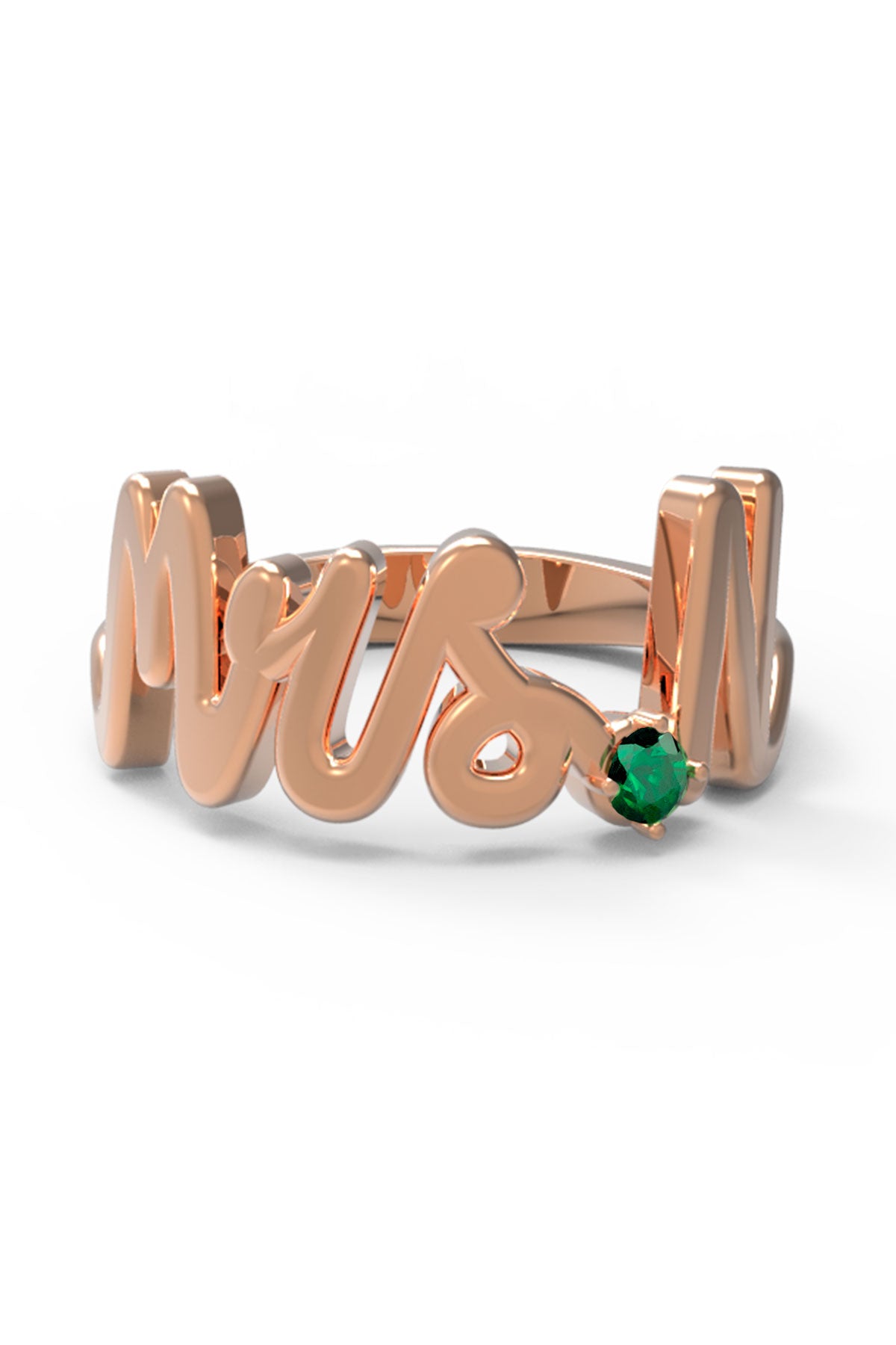 N / Rose Gold / Emerald