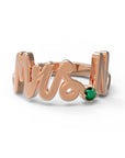 N / Rose Gold / Emerald