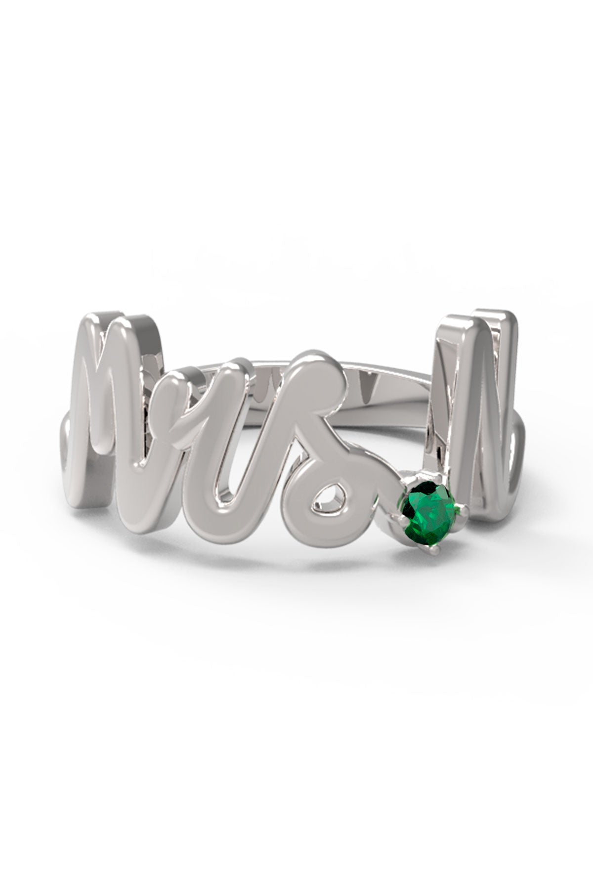 N / White Gold / Emerald