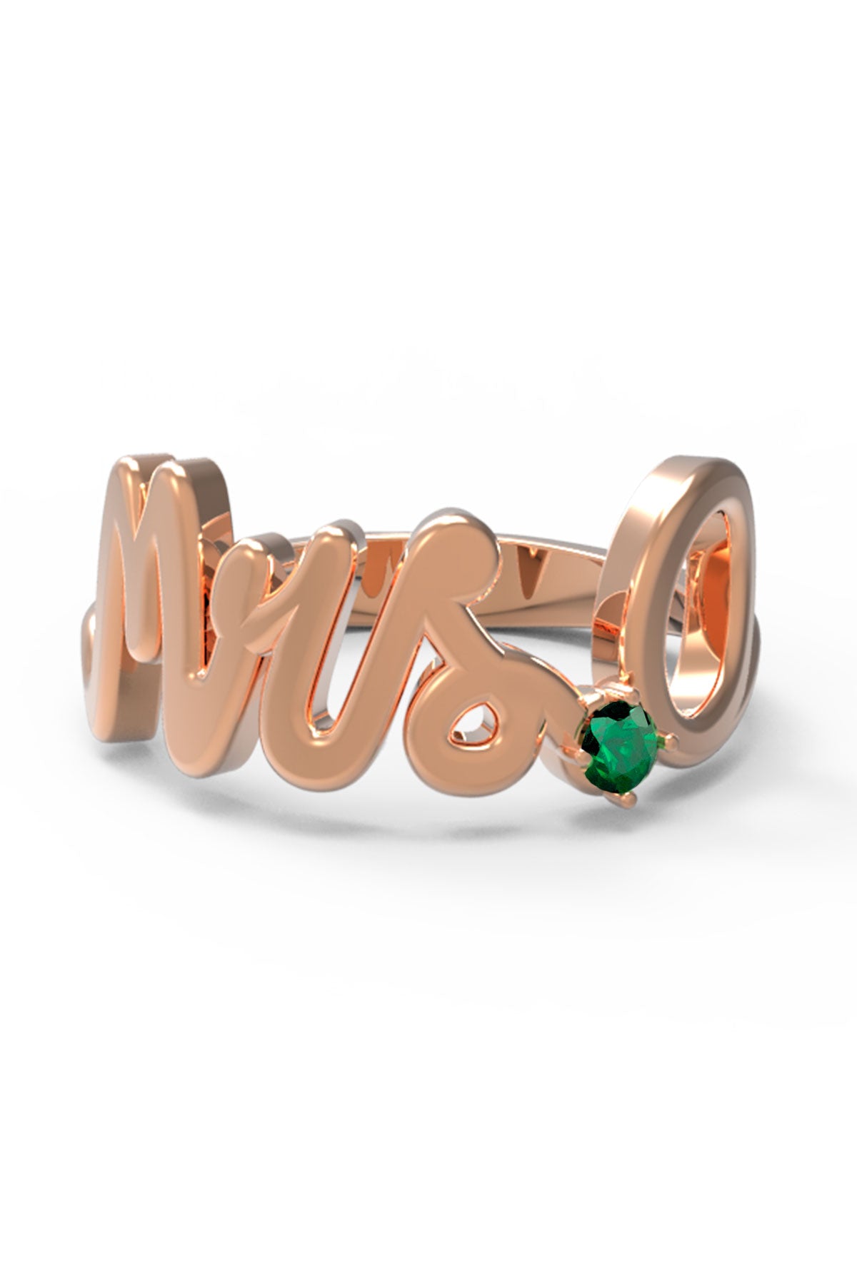 O / Rose Gold / Emerald