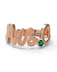 O / Rose Gold / Emerald