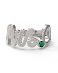 O / White Gold / Emerald