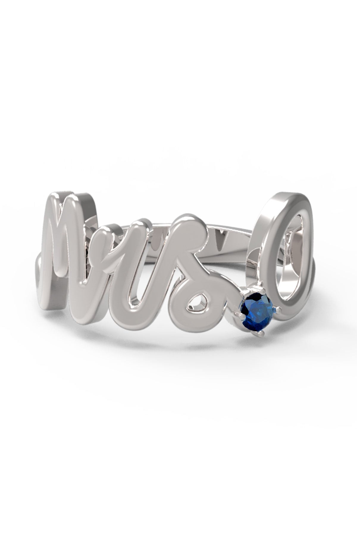 O / White Gold / Sapphire