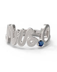 O / White Gold / Sapphire