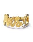 O / Yellow Gold / White Diamond