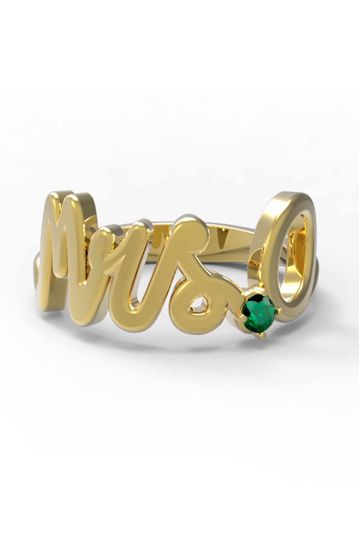 O / Yellow Gold / Emerald
