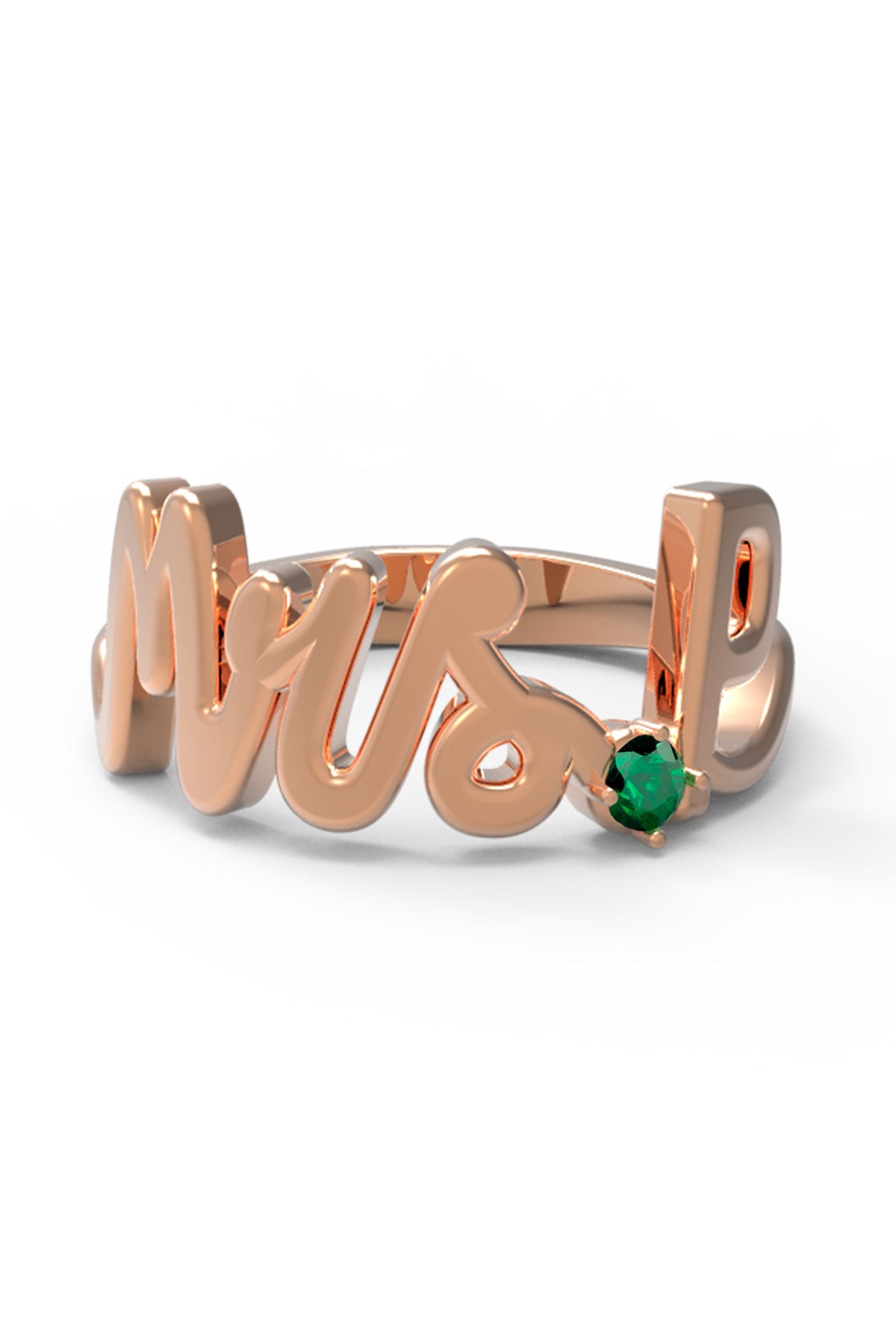 P / Rose Gold / Emerald
