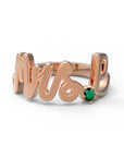 P / Rose Gold / Emerald