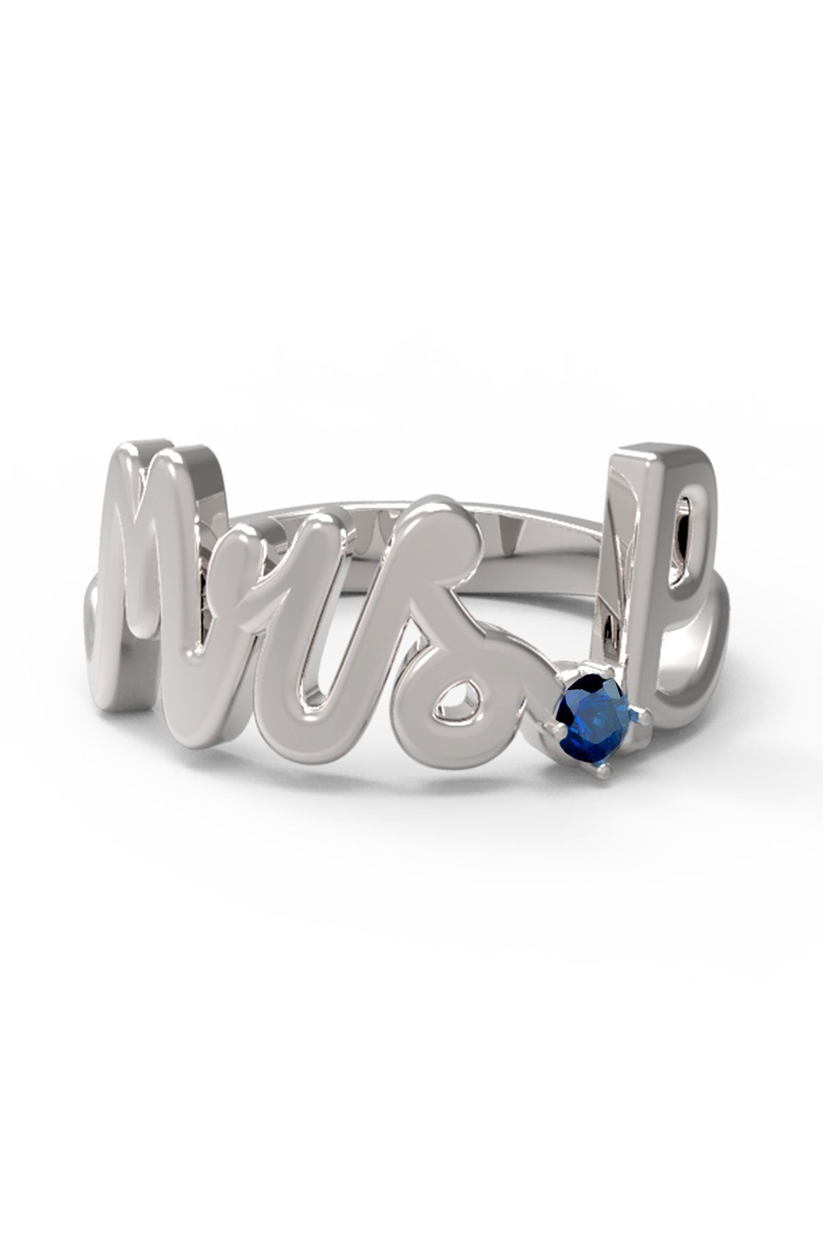 P / White Gold / Sapphire