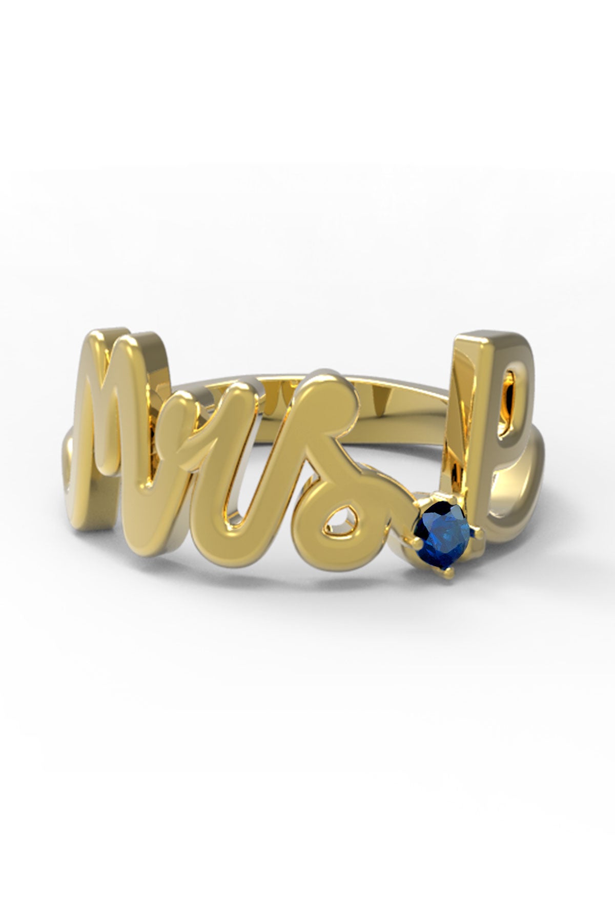 P / Yellow Gold / Sapphire