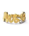 Q / Yellow Gold / White Diamond