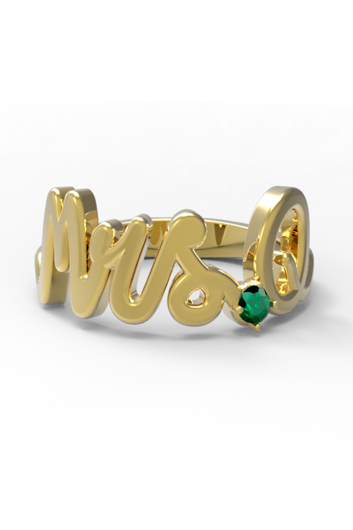 Q / Yellow Gold / Emerald