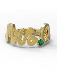 Q / Yellow Gold / Emerald