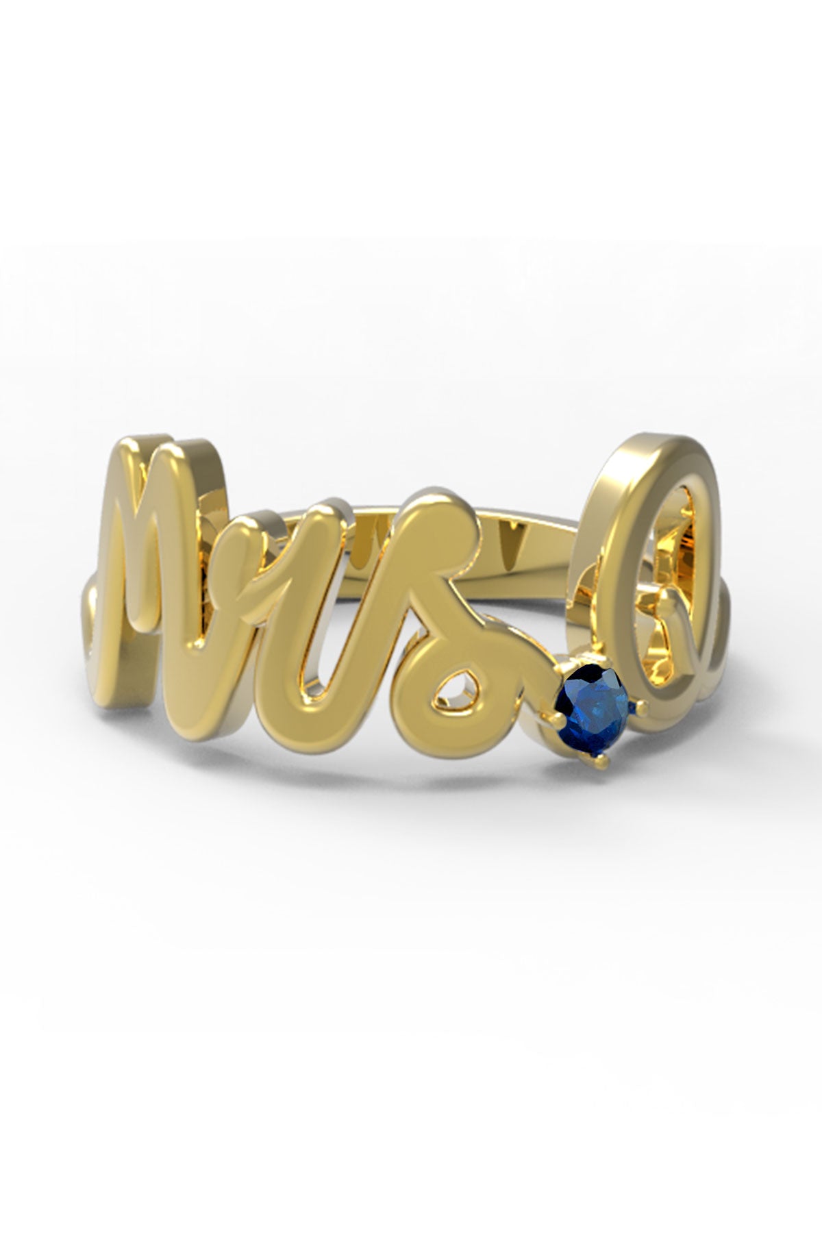 Q / Yellow Gold / Sapphire
