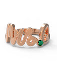 Q / Yellow Gold / Emerald
