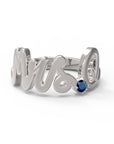 Q / White Gold / Sapphire