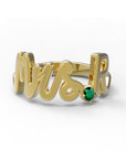 R / Yellow Gold / Emerald