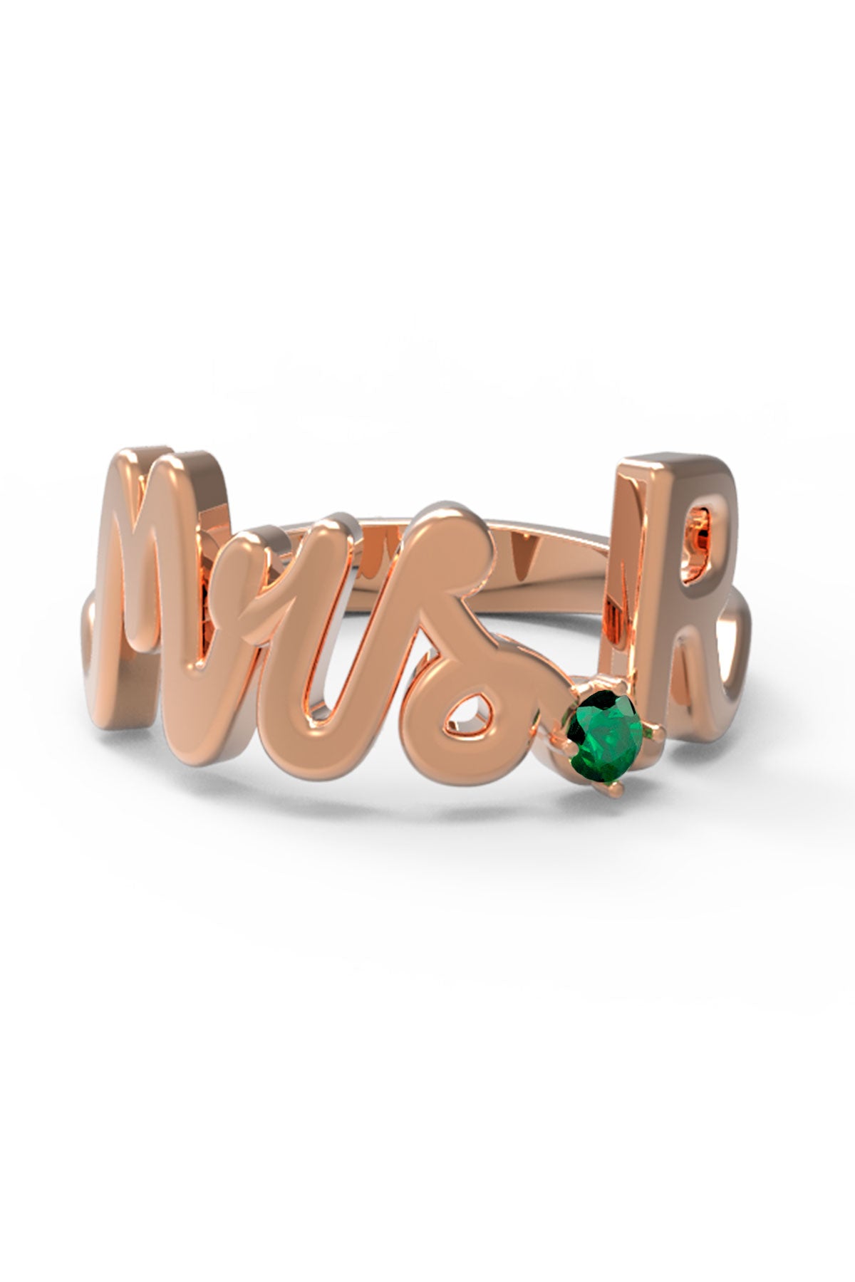 R / Rose Gold / Emerald