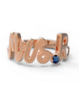 R / Rose Gold / Sapphire