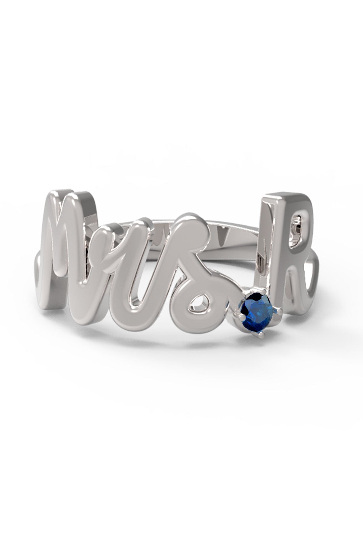 R / White Gold / Sapphire