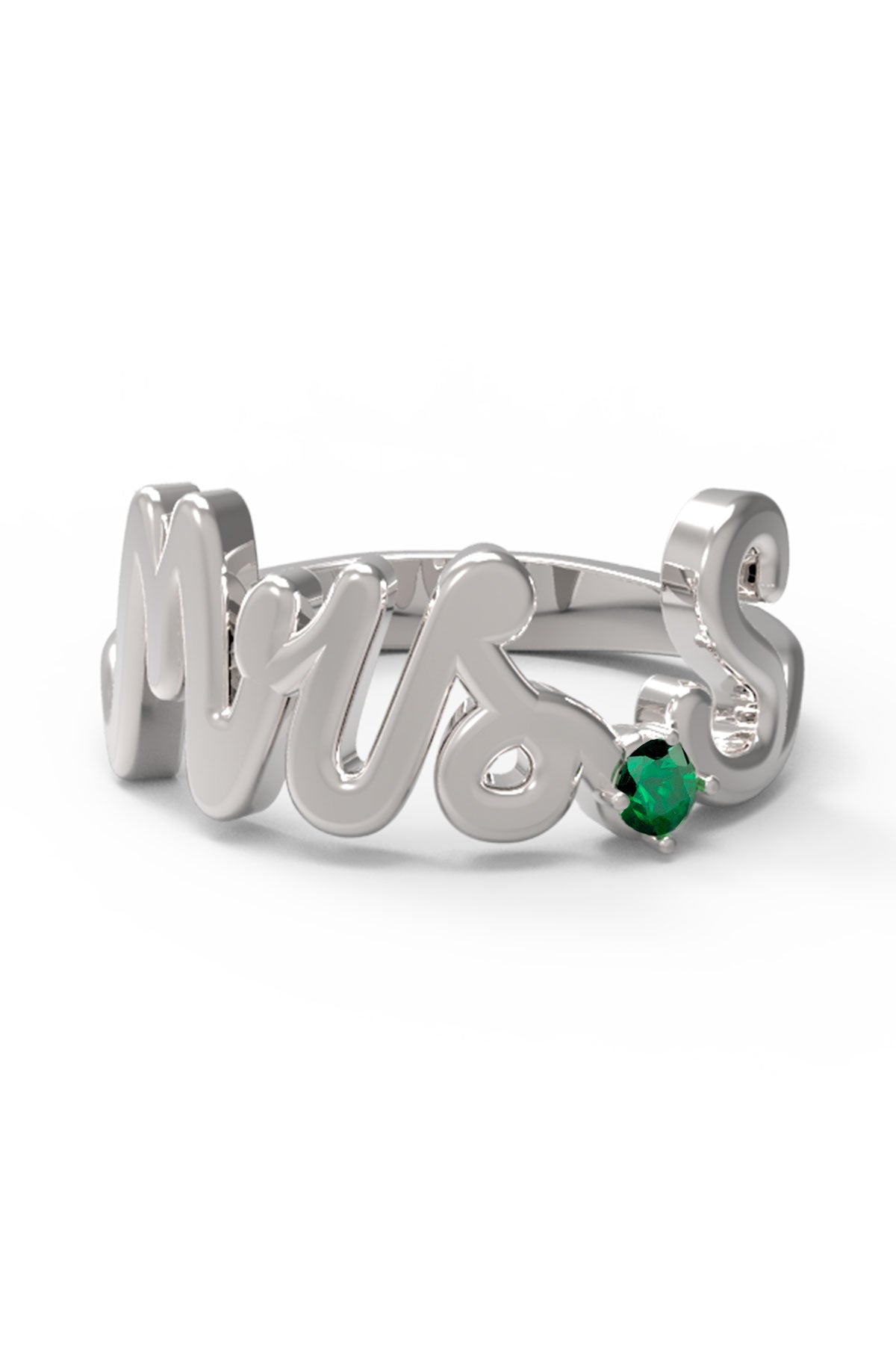 S / White Gold / Emerald