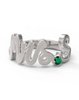 S / White Gold / Emerald
