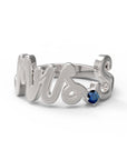 S / White Gold / Sapphire