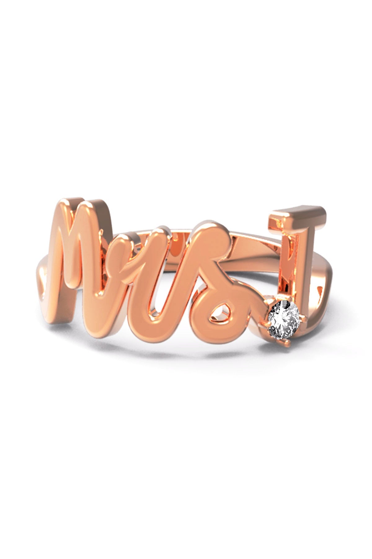 T / Rose Gold / White Diamond