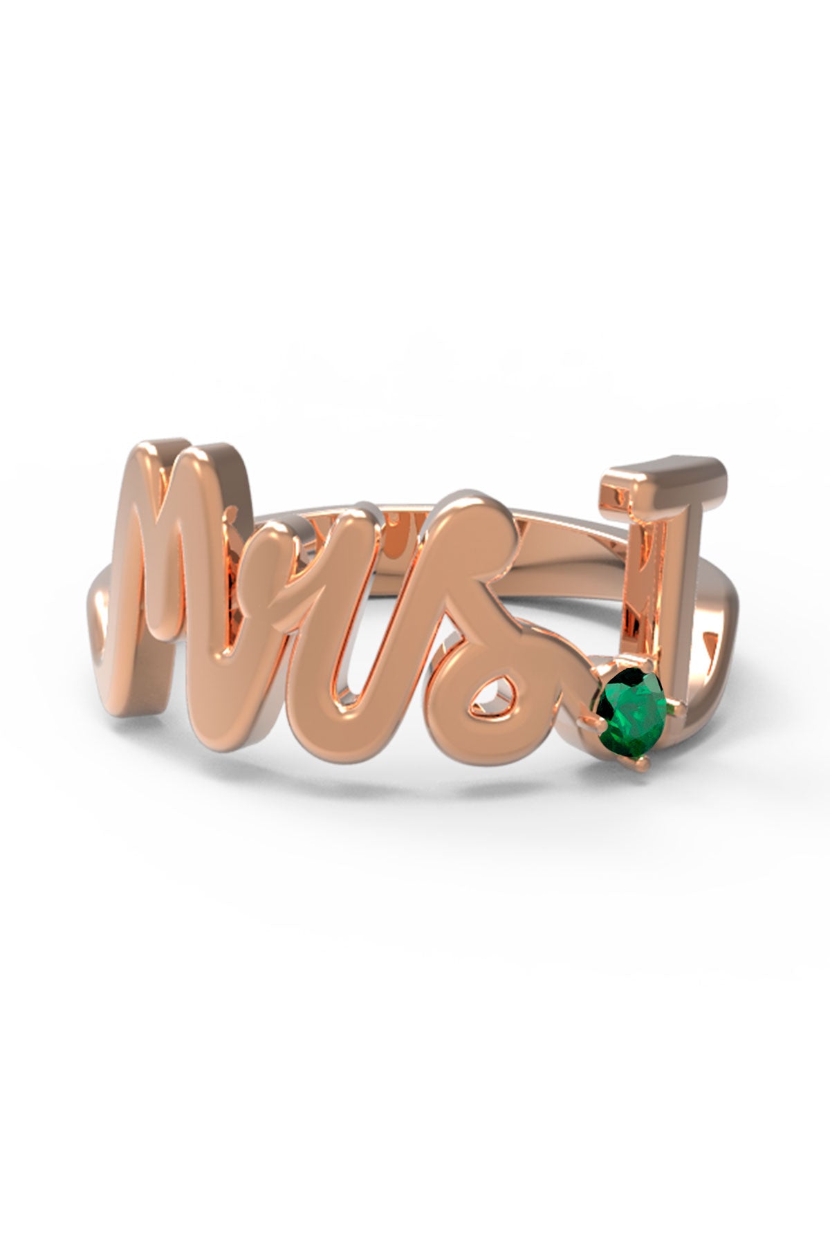 T / Rose Gold / Emerald