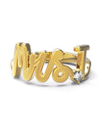 T / Yellow Gold / White Diamond