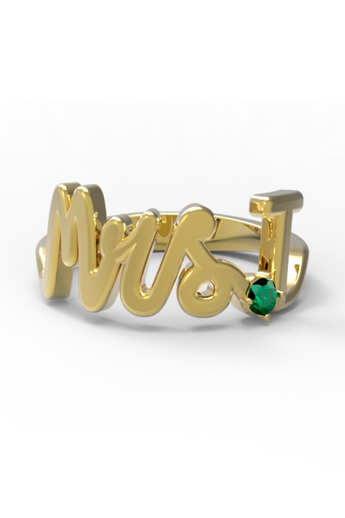 T / Yellow Gold / Emerald