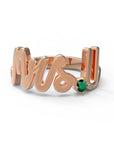 U / Rose Gold / Emerald