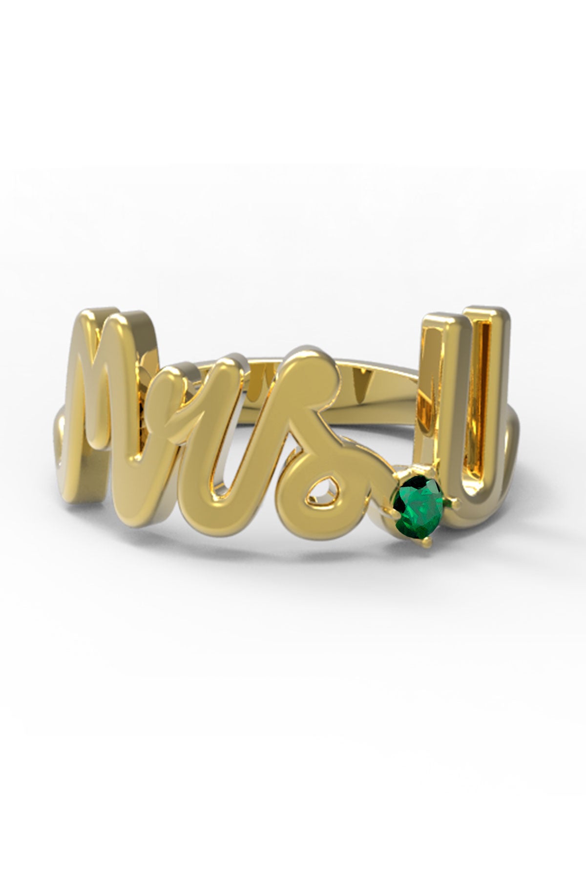 U / Yellow Gold / Emerald