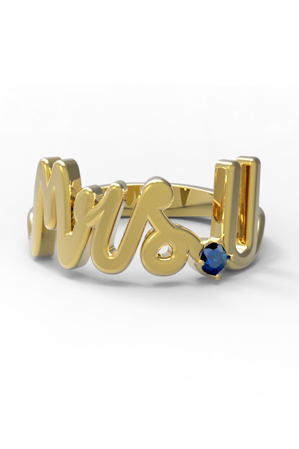 U / Yellow Gold / Sapphire