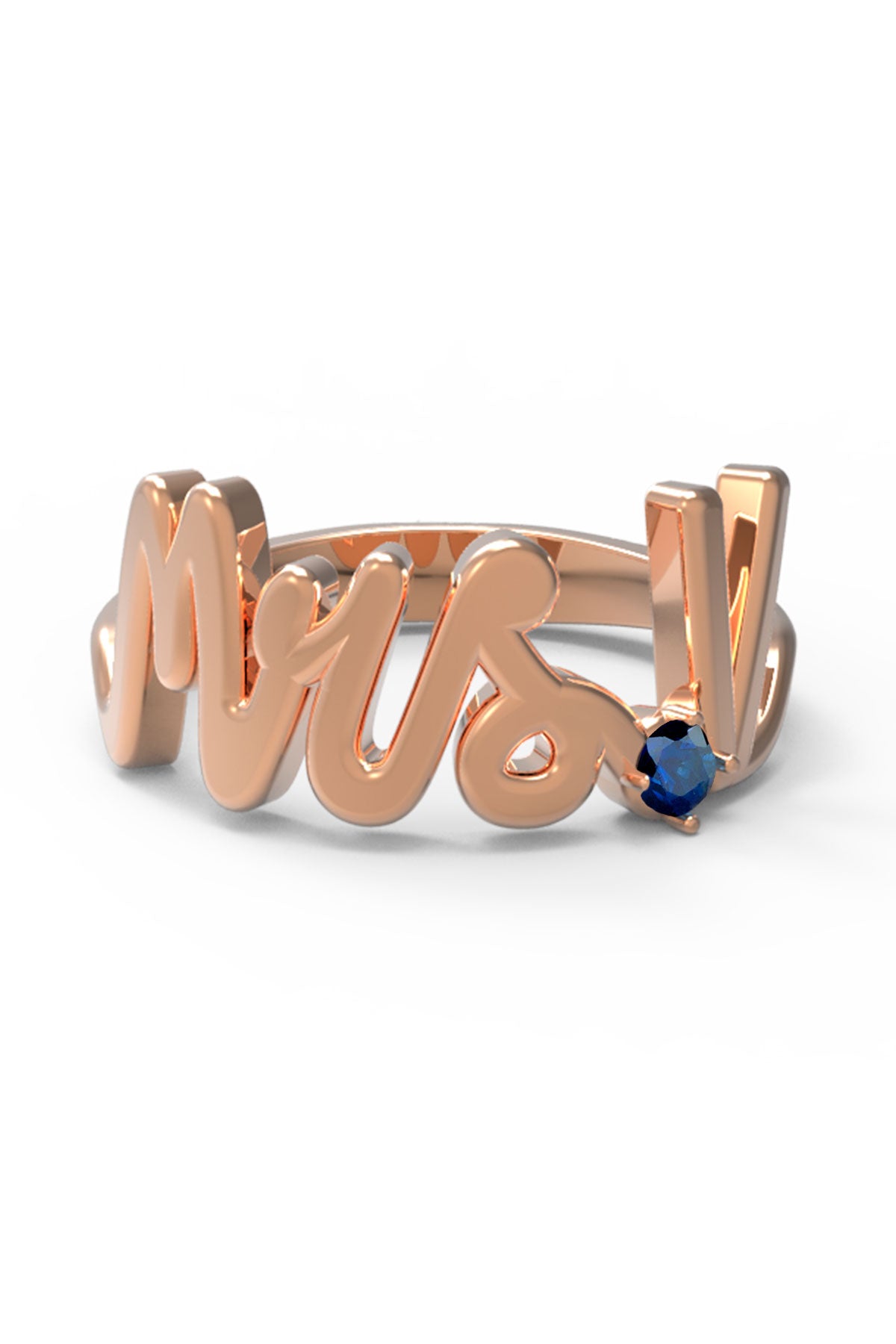 V / Rose Gold / Sapphire