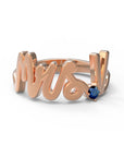 V / Rose Gold / Sapphire
